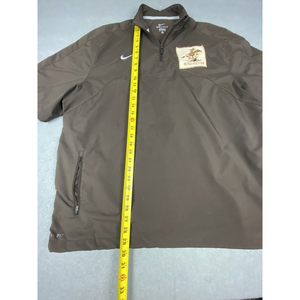 Nike Dri-Fit Windbreaker 1/4 Zip Mens XL Embroidered Winchester Vintage Patch - Picture 5 of 7